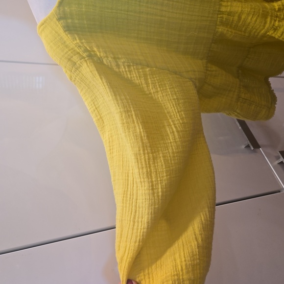 ANAAK Cotton Ruffled Boho Peasant Top Yellow Womens Medium - Picture 5 of 11